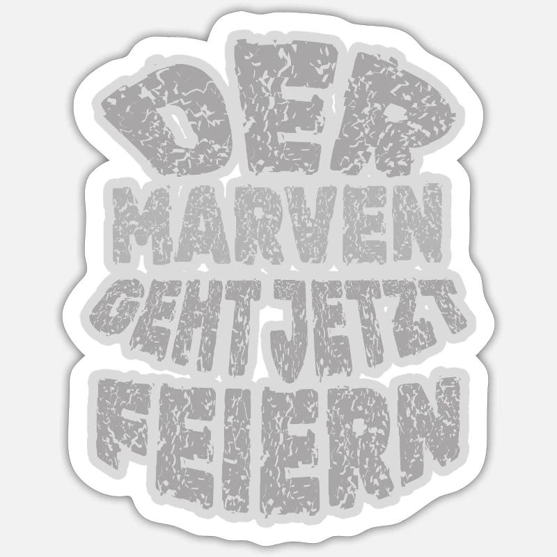 Marven Marven - Sticker Größe S (10 x 10 cm) - Mattweiß