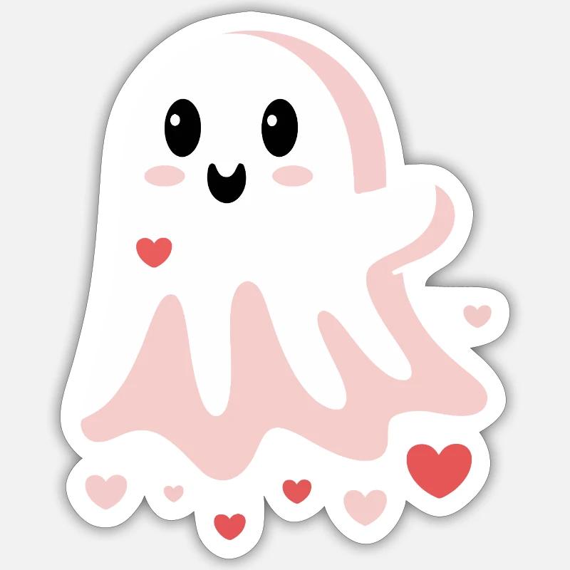Niedlicher Liebesgeist - Sticker Größe S (10 x 10 cm) - Mattweiß