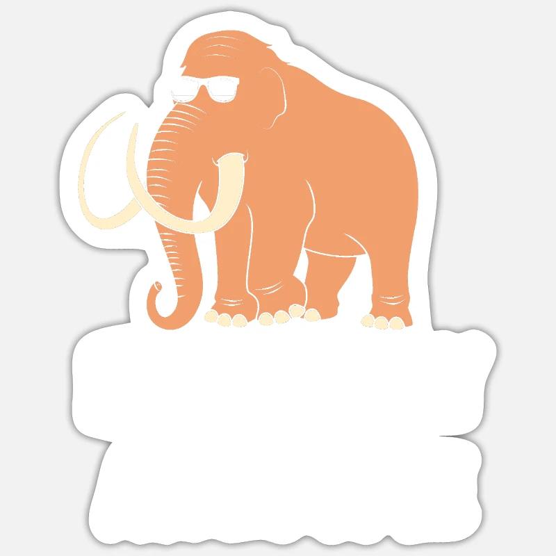 Mammoth - Sticker size S (10 x 10 cm) - white matte