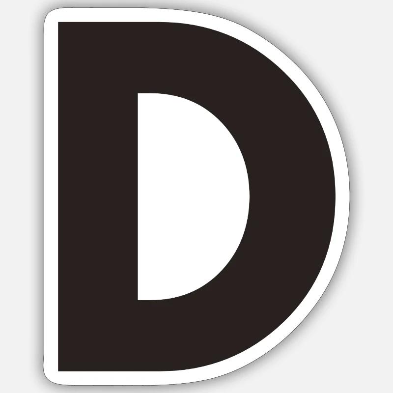 D - Sticker taille S (10 x 10 cm) - blanc mat