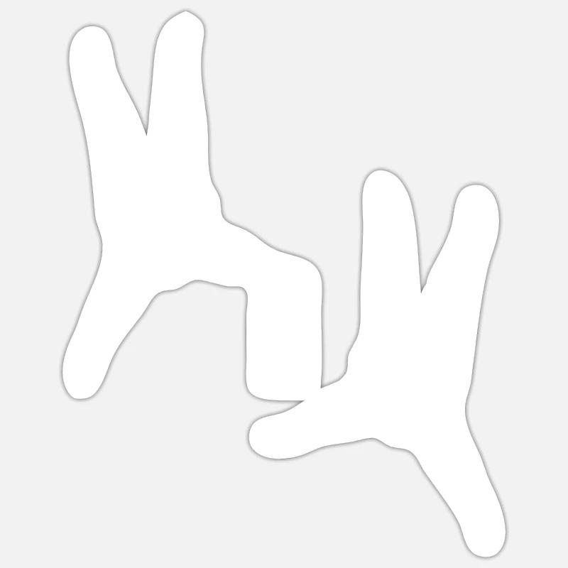 Empreintes de perroquets - Sticker taille S (10 x 10 cm) - blanc mat