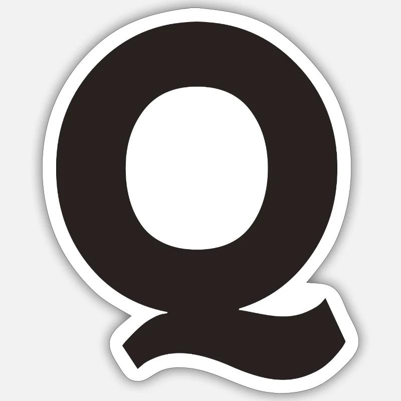 Q - Sticker taille S (10 x 10 cm) - blanc mat