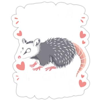 Opossum Possum Animal - Sticker size S (10 x 10 cm) - white matte - Front