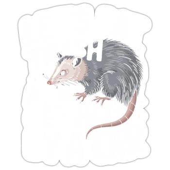 Opossum Possum Animal - Sticker size S (10 x 10 cm) - white matte - Front
