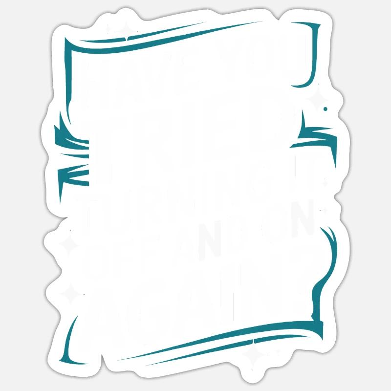 Technical Support Computer - Sticker size S (10 x 10 cm) - white matte