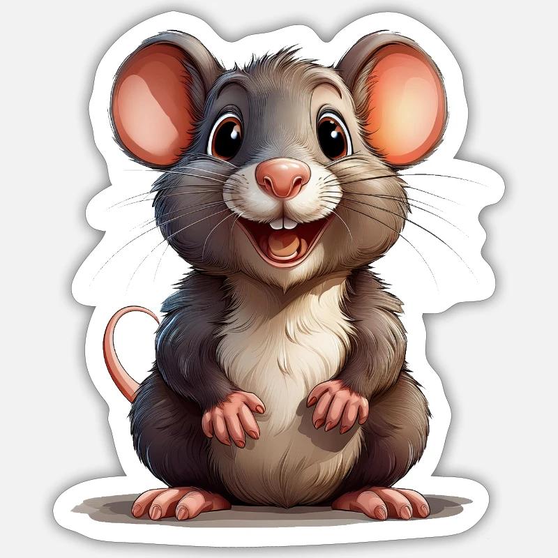 Rat or mouse Sticker size S (10 x 10 cm)
