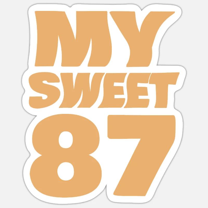 87 - Sticker taille S (10 x 10 cm) - blanc mat
