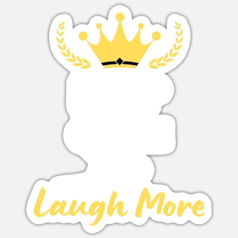 Keep Calm and Laugh More - Sticker size S (10 x 10 cm) - white matte