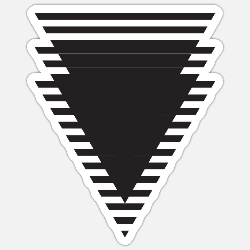 Cadeau de composition de triangles - Sticker taille S (10 x 10 cm) - blanc mat