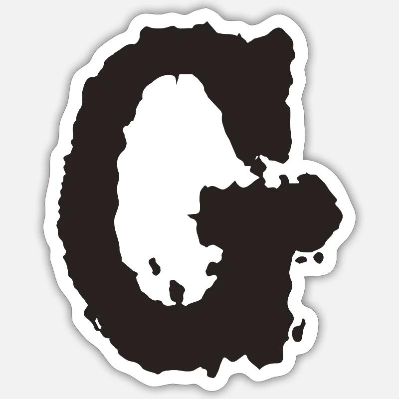 G - Sticker Größe S (10 x 10 cm) - Mattweiß