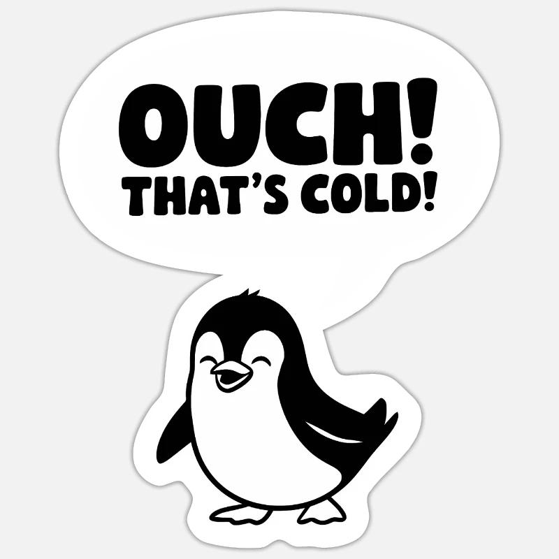Ouch! That's Cold! Sticker size S (10 x 10 cm)