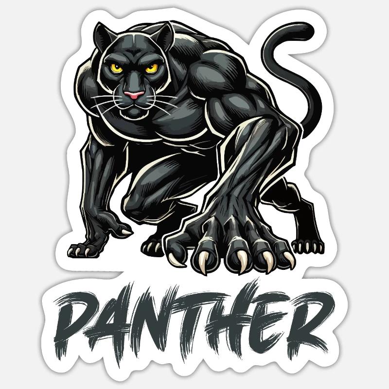 panthère Sticker taille S (10 x 10 cm)
