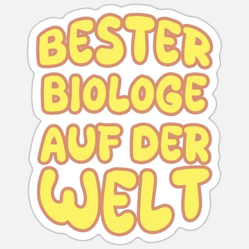 Profession : Biologiste - Sticker taille S (10 x 10 cm) - blanc mat