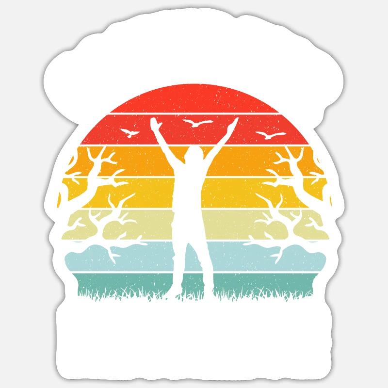 couvreur retraité - Sticker taille S (10 x 10 cm) - blanc mat