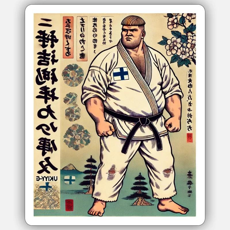 Finnish Karate MASTER - Sticker size S (10 x 10 cm) - white matte