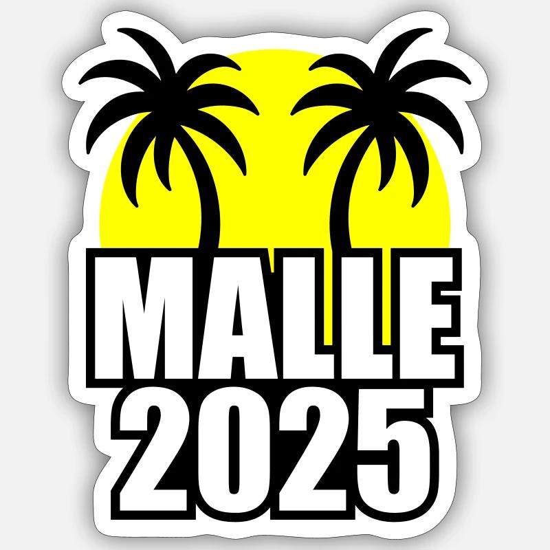 Malle 2025 - Sticker Größe S (10 x 10 cm) - Mattweiß