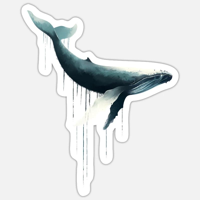 Buckelwal Sticker Größe S (10 x 10 cm)