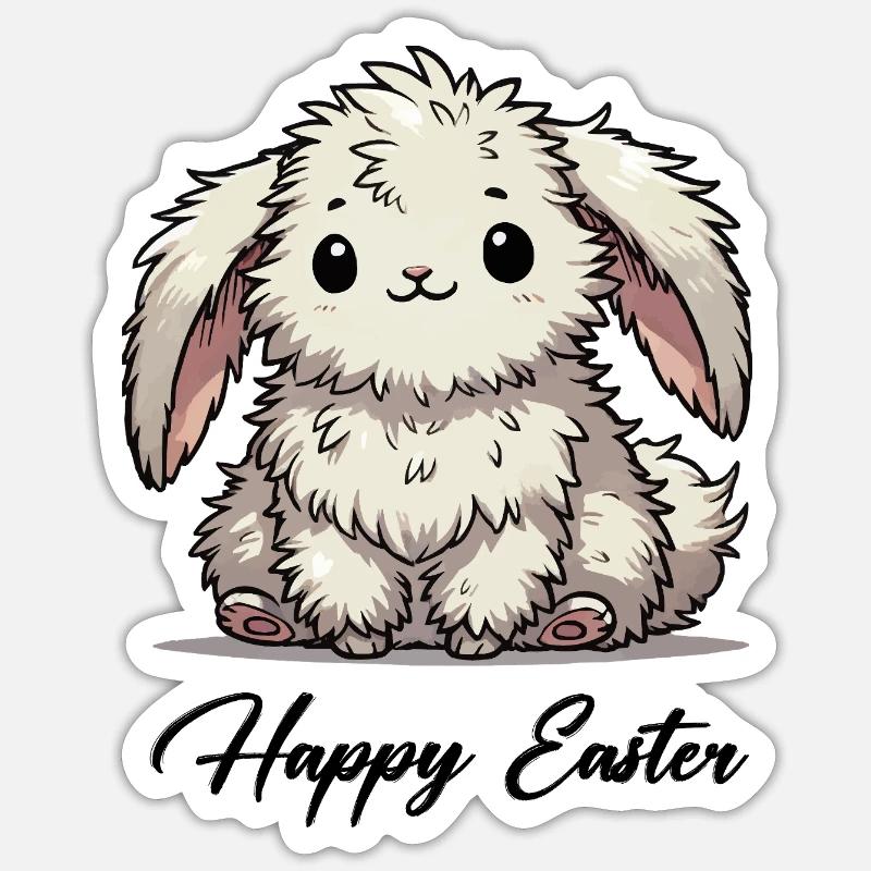 Bunny Comic Animal - Sticker size S (10 x 10 cm) - white matte
