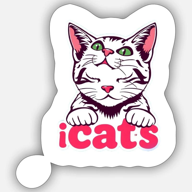 « Chat - Conception de chat mystique » Sticker taille S (10 x 10 cm)