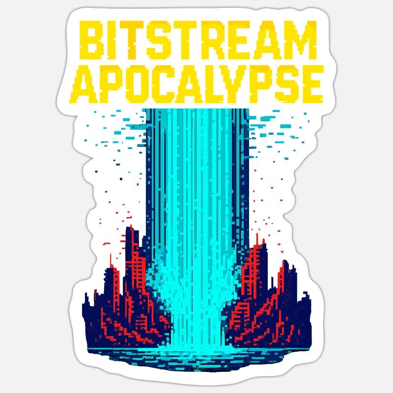 Bitstream Apocalypse - Sticker taille S (10 x 10 cm) - blanc mat