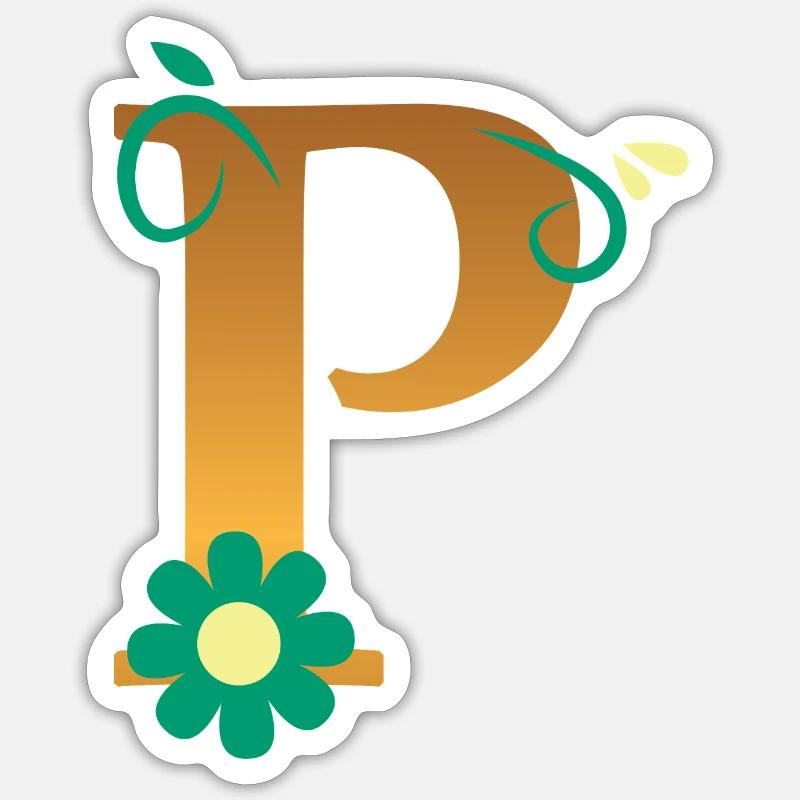P - Sticker Größe S (10 x 10 cm) - Mattweiß