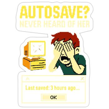 Pixel Panic: The Lost Save Files - Sticker size S (10 x 10 cm) - white matte - Front