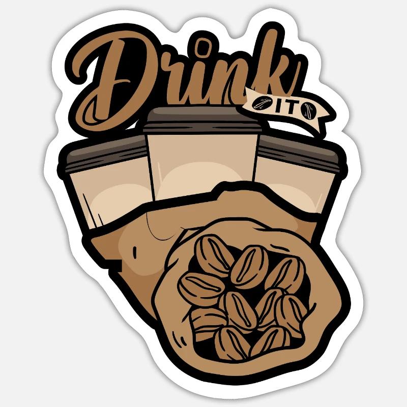 A Coffee Break Sticker size S (10 x 10 cm)