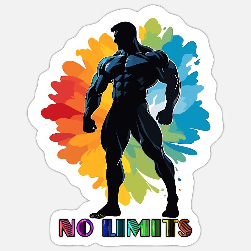 No Limits - Sticker size S (10 x 10 cm) - white matte