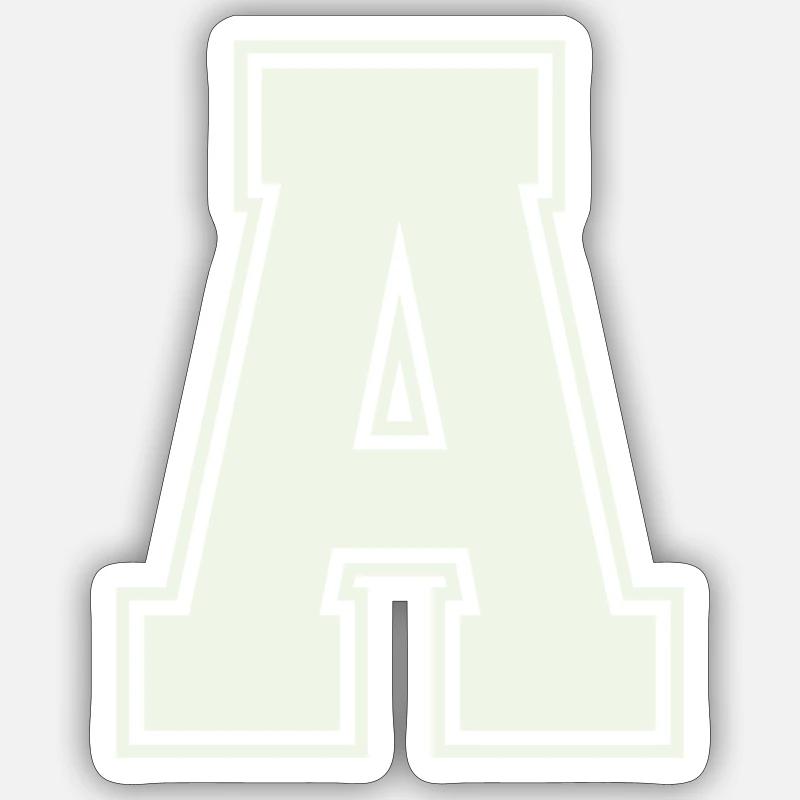 Une lettre - Sticker taille S (10 x 10 cm) - blanc mat