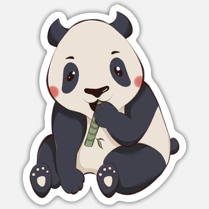 Panda - Sticker size S (10 x 10 cm) - white matte