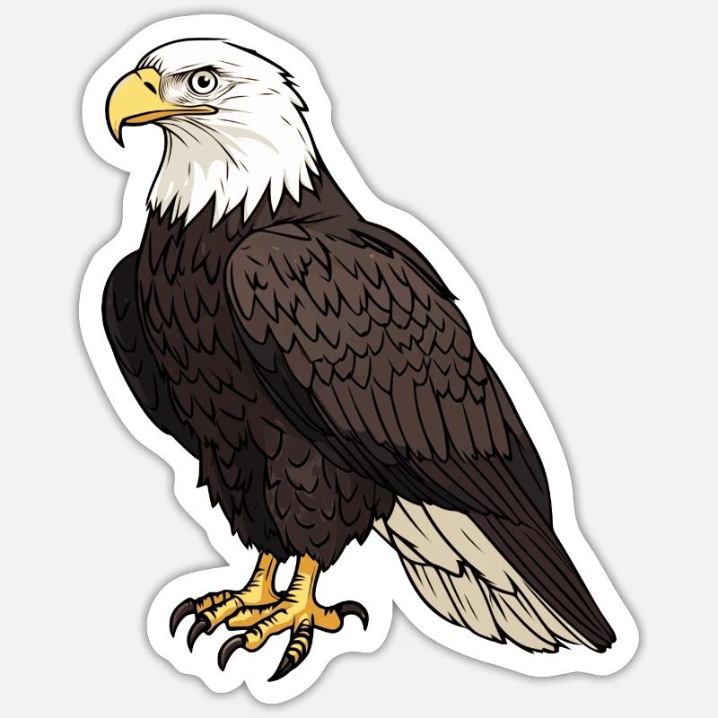 Eagle - Sticker size S (10 x 10 cm) - white matte