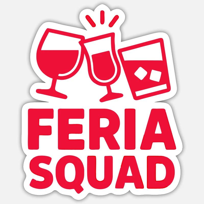 Feria Squad - Sticker taille S (10 x 10 cm) - blanc mat