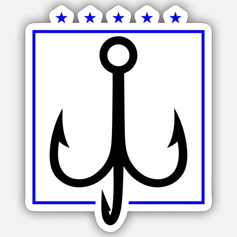 Fishing Hook Drilling Sticker size S (10 x 10 cm)