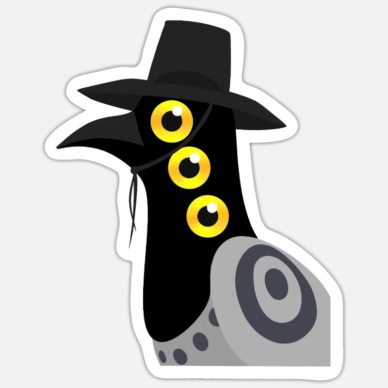 Dämonischer Vogel Sticker Größe S (10 x 10 cm)