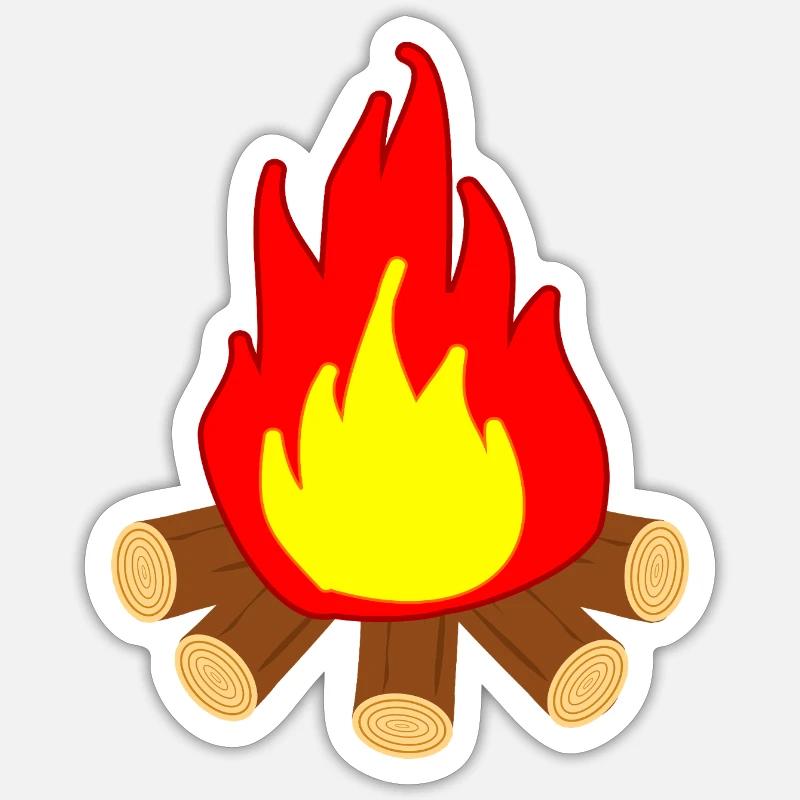 Fire - Sticker size S (10 x 10 cm) - white matte