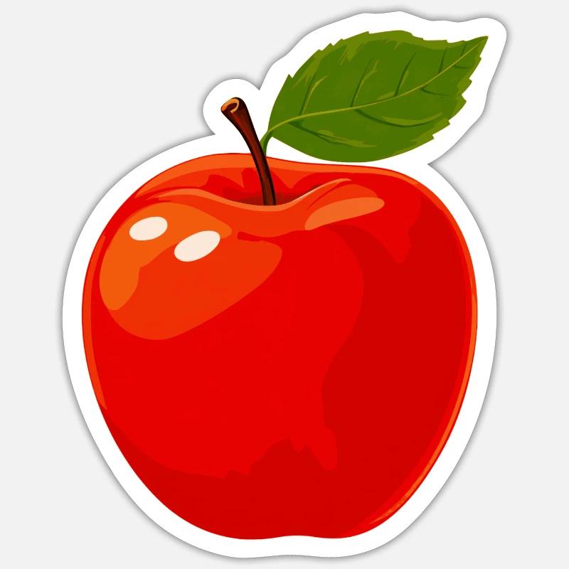 roter Apfel Sticker Größe S (10 x 10 cm)