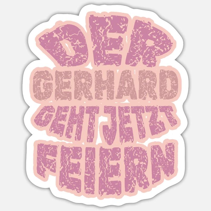 Gerhard Gerhard - Sticker Größe S (10 x 10 cm) - Mattweiß