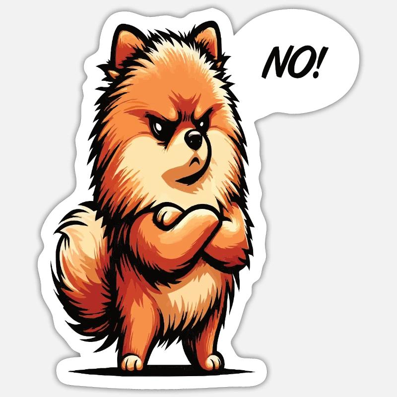 No Pomeranian Dwarf Spitz Dwarf Spitz Holder Spitz Sticker size S (10 x 10 cm)