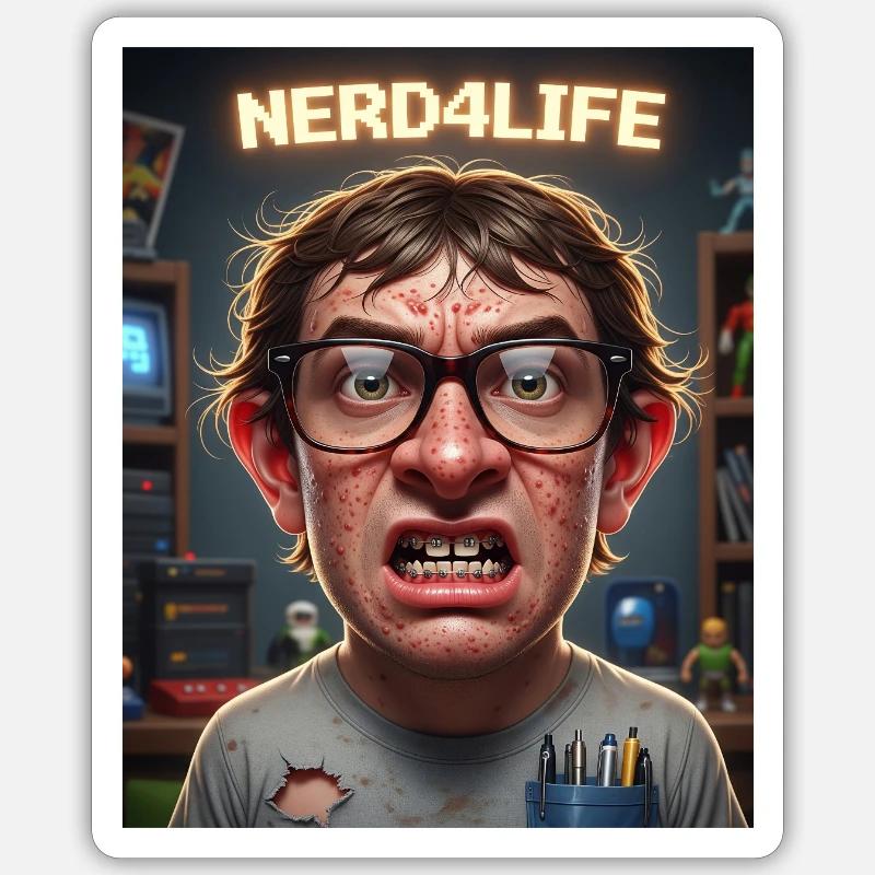 Nerd4Life Impression de style pixel Sticker taille S (10 x 10 cm)
