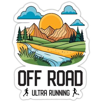 Ultra Running - Offroad - Sticker Größe S (10 x 10 cm) - Mattweiß - Vorne