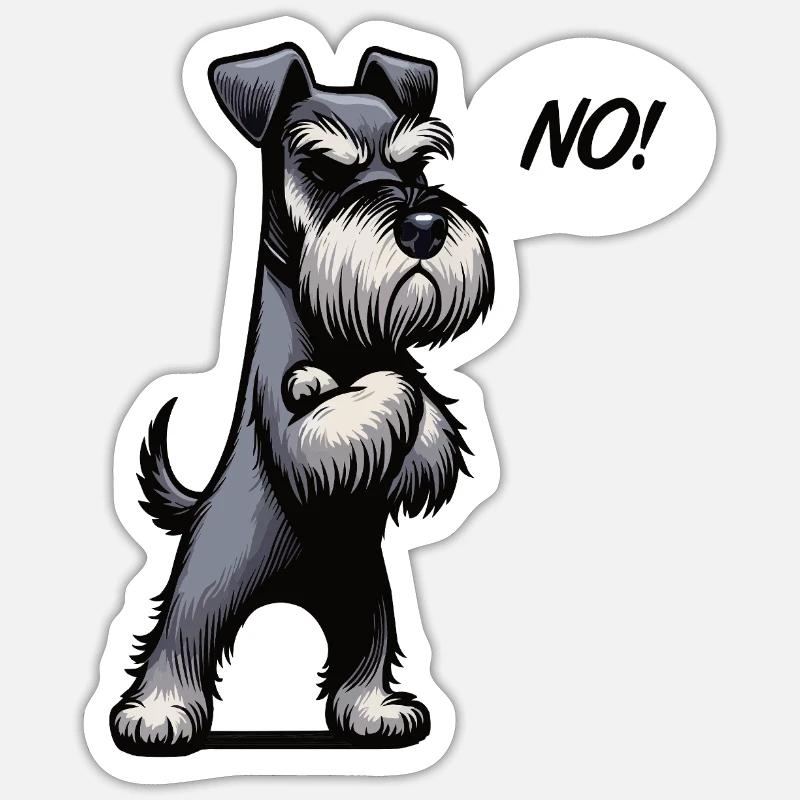Pas de Schnauzer Schnauzer géant Propriétaire de Schnauzer Sticker taille S (10 x 10 cm)