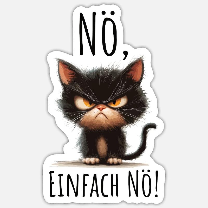 Nope statement just no - Sticker size S (10 x 10 cm) - white matte