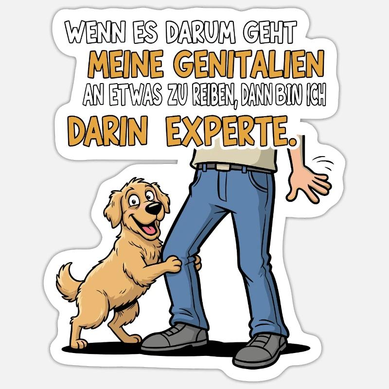 Reib-Experte Hund Sticker Größe S (10 x 10 cm)