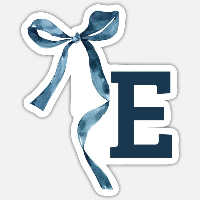 Monogramme e idée cadeau  - Sticker taille S (10 x 10 cm) - blanc mat