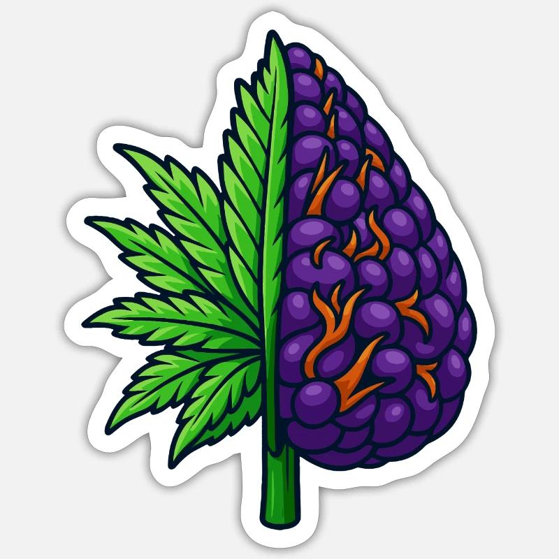 The Half Bud - Sticker Größe S (10 x 10 cm) - Mattweiß