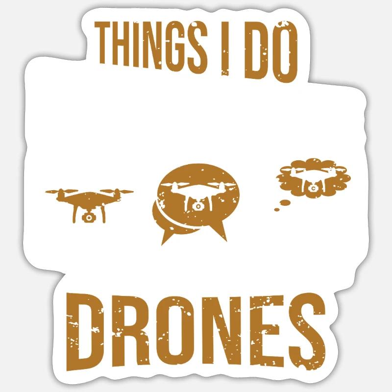 Ce que je fais pendant mon temps libre drones pilote de drone Sticker taille S (10 x 10 cm)