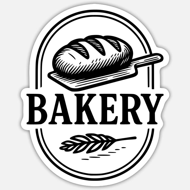 bakery - Sticker size S (10 x 10 cm) - white matte