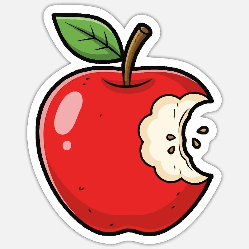 Appel_hap_eruit - Sticker size S (10 x 10 cm) - white matte