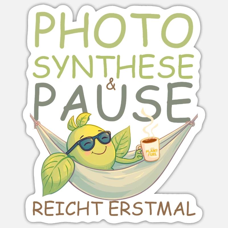 Pause, café, soleil, ça suffit ! - Sticker taille S (10 x 10 cm) - blanc mat