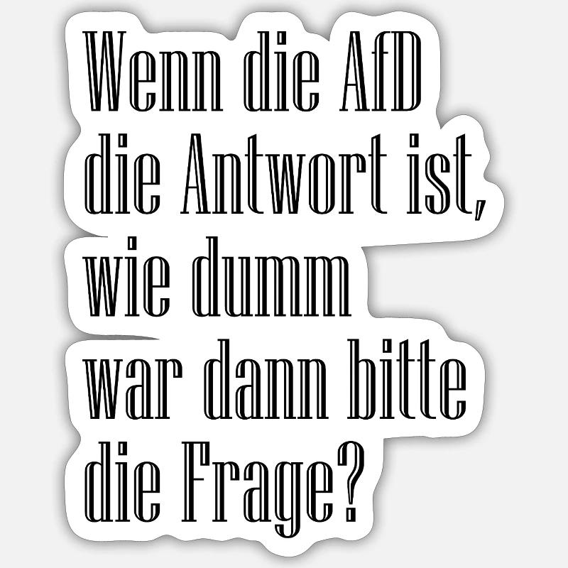 Question - Sticker size S (10 x 10 cm) - white matte